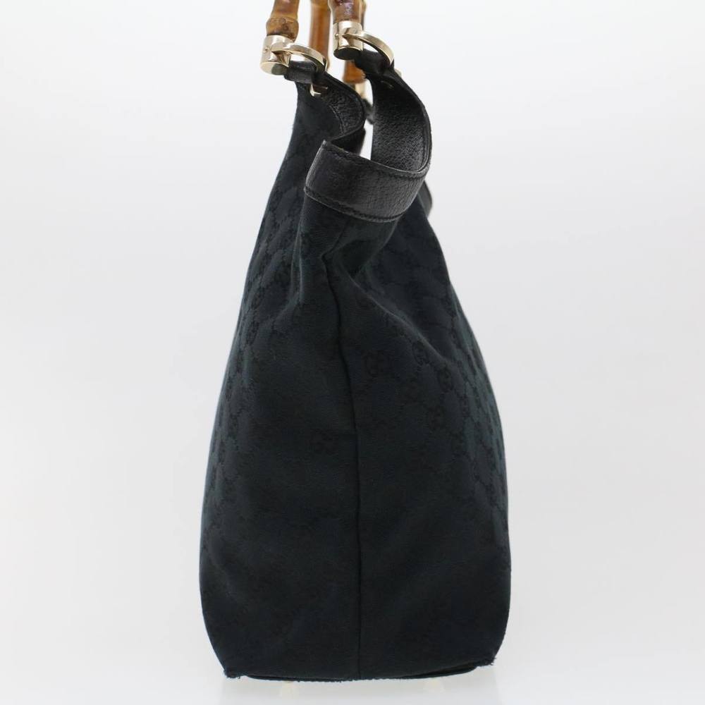 GUCCI GG Canvas Bamboo Hand Bag Black 137394 Auth 43264 - Picture 3 of 16